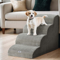 Dog Ramp Steps Foam 4 Tier Pet Stairs For Bed Sofa Car Portable Indoor