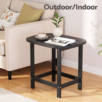 Gardeon Outdoor Coffee Side Table HDPE Desk Patio Furniture Camping Garden Black