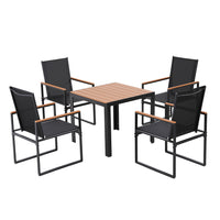 Gardeon 5PCS Outdoor Dining Set Table and Chairs Patio Garden Furniture Bistro Set