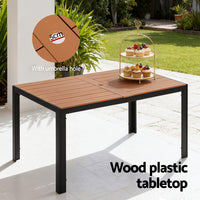 Gardeon 7PCS Outdoor Dining Set Table and Chairs Patio Garden Furniture Bistro Set