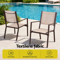 Gardeon 7PCS Outdoor Dining Set Patio Furniture Table and Chairs Garden Coffee