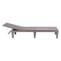 Gardeon Sun Lounge Adjustable Recliner Patio Outdoor Furniture Lightweight Grey