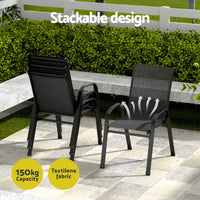 Outdoor Dining Set Table and Chairs Patio Garden Furniture Bistro Set