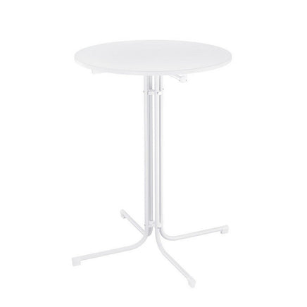Gardeon Outdoor Bar Table Round Folding Desk Top 109cm Patio Furniture White