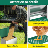 Automatic Chicken Feeder Port Coop Chick Poultry Treadle Self Opening