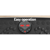 Everfit Vibration Machine Platform Vibrator With Resistance Rope Home Gym Black