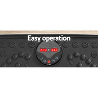 Everfit Vibration Machine Platform Vibrator With Resistance Rope Home Gym Black