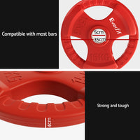 Weight Plates Standard 15kg Dumbbell Barbell Plate Weight Lifting Home Gym Red