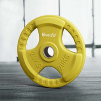 Weight Plates Standard 20kg Dumbbell Barbell Plate Weight Lifting Home Gym Yellow