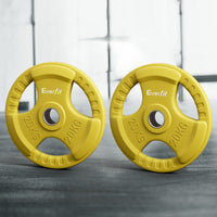 Weight Plates Standard 20kgx2 Dumbbell Barbell Plate Weight Lifting Home Gym Yellow