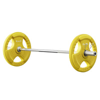 Barbells 46KG 120CM Dumbbell Barbell Plate Weight Lifting Home Gym Yellow