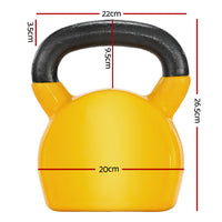 20kg Kettlebell Set Weightlifting Bench Dumbbells Kettle Bell Gym Home