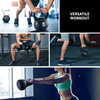 Everfit 8kg Kettlebell Set Weight Lifting Bench Dumbbells Kettle Bell Gym Home