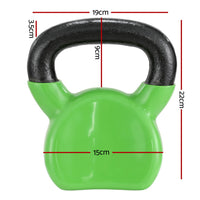 8kg Kettlebell Set Weightlifting Bench Dumbbells Kettle Bell Gym Home