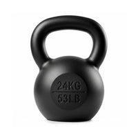 Everfit 24kg Cast Iron Kettlebell Powder Coating Flat Bottom Home Gym