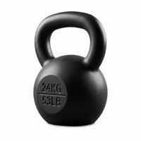 Everfit 24kg Cast Iron Kettlebell Powder Coating Flat Bottom Home Gym