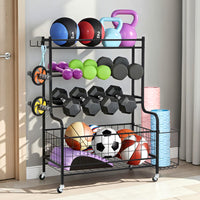 Everfit Dumbbell Rack Weight Rack for Dumbbells Home Gym Storage Black
