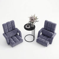 Artiss Floor Sofa Chair & Coffee Table Set, Swivel Lounge Recliner Side Tables