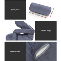 Artiss Floor Sofa Chair & Coffee Table Set, Swivel Lounge Recliner Side Tables
