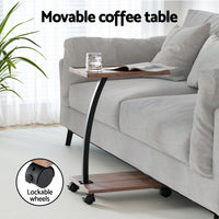Artiss Floor Lounge & Coffee Table Set, Adjustable Recliner End Table w/ Wheels