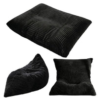 Artiss 3-in-1 Bean Bag Chair for Living Room Convertible Floor Sofa Dark Grey