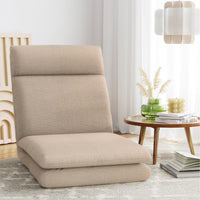 Floor Chair Sofa 1 Seater Linen Beige