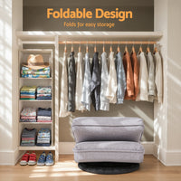 Ariss Swivel Floor Chair 360 Adjustable Foldable Lounge Seat Floor Sofa Chair Grey