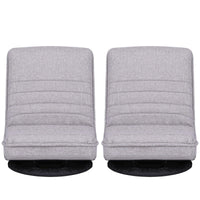 Artiss 2 Swivel Floor Chair 360 Adjustable Foldable Lounge Seat Floor Sofa Chair Grey