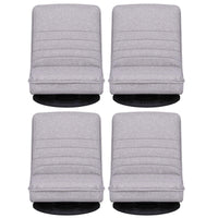 Artiss 4PCS Swivel Floor Chair 360 Adjustable Foldable Lounge Seat Floor Sofa Chair Grey