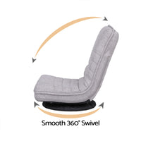 Artiss 4PCS Swivel Floor Chair 360 Adjustable Foldable Lounge Seat Floor Sofa Chair Grey