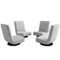 Artiss 4PCS Swivel Floor Chair 360 Adjustable Foldable Lounge Seat Floor Sofa Chair Grey