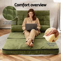 ArtissLounge Sofa Bed 2 seater Green Fabric