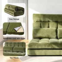 ArtissLounge Sofa Bed 2 seater Green Fabric