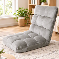 Artiss Lounge Sofa Bed Flannel Fabric Grey