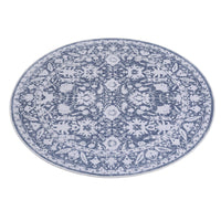 Artiss 120 cm Roung Rugs for Living Room Pad-Free Dense Dot Backing Stops Slipping & Robot Vacuum Friendly, Vintage Carpet for Reading Nook Dining Area, 100% Polyester Washable