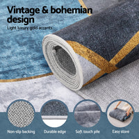 Artiss Washable Floor Rug 240X340cm Large Geometric Area Rug Modern Floor Carpet