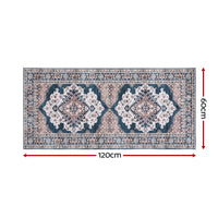 Artiss 60 x 120 cm Washable Runner Area Rug No Hard Glue Quilt-Like Soft for Home Decor, 0.5cm Ultra-Thin Pet Friendly Bohemian Medallion Bedroom Carpet