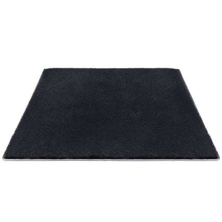 Artiss Floor Rug 160x230cm Plush Area Shaggy Rug Living Room Bedroom Carpet Black