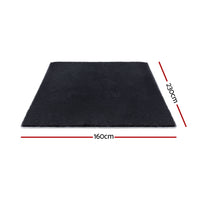 Artiss Floor Rug 160x230cm Plush Area Shaggy Rug Living Room Bedroom Carpet Black