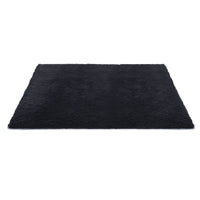 Artiss Floor Rug 200x230cm Plush Area Shaggy Rug Living Room Bedroom Carpet Black