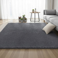 Artiss Floor Rug 200x230cm Plush Area Shaggy Rug Living Room Bedroom Carpet Grey