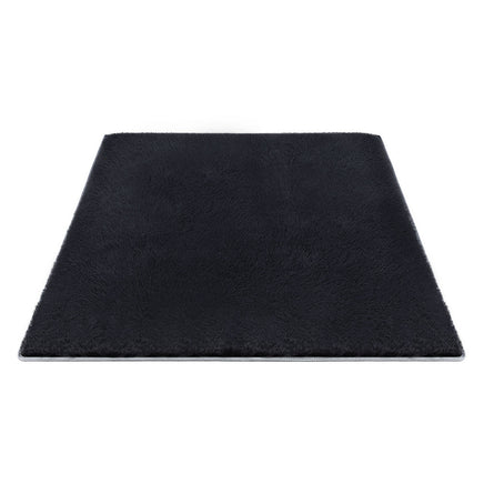 Artiss Floor Rug 200x290cm Plush Area Shaggy Rug Living Room Bedroom Carpet Black