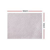 Rug 120x160cm Area Rug Washable Mat Large Carpet Microfiber Ripple