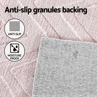 Rug 160x230cm Area Rug Washable Mat Large Carpet Microfiber Ripple
