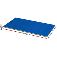 Weisshorn Floating Water Mat 3.5x1.8m Foam Pad Swimming Pool Platform Blue