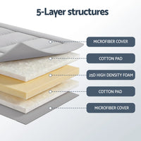 Giselle Bedding 10cm Japanese Floor Mattress Foldable Futon Mattress Washable Cover Straps