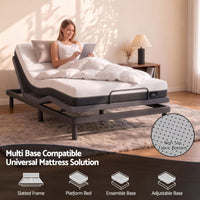 Giselle 18cm King Single Memory Foam Mattress Dual Feel Reversible Charcoal Foam