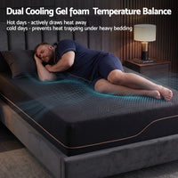 Giselle Single Cooling Memory Foam Mattress Medium Firm with Gel Comfort 30cm