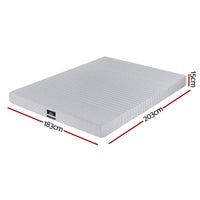 Giselle Bedding Cool Gel Memory Foam Mattress Charcoal 7-Zone Washable Bamboo Cover 15cm King