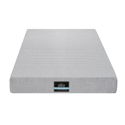 Giselle Bedding Cool Gel Memory Foam Mattress Charcoal 7-Zone Washable Bamboo Cover 15cm Single
